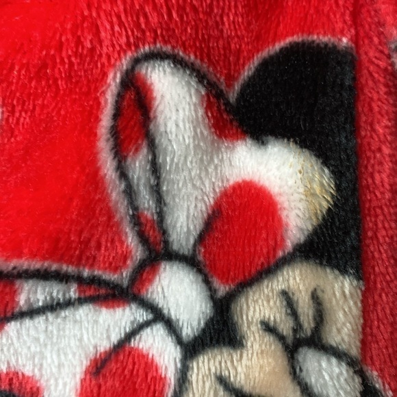 Disney Minnie Mouse fleece robe slippers plush toy toddler girl 2T-3T red - Picture 6 of 17